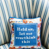 Furbish Studio Needlepoint Pillow, Overthink