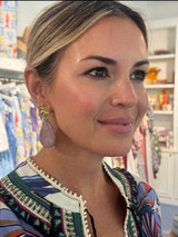 The Luna Heart Drop Earrings, Lilac Mist The Luna Heart Drop Earrings, Lilac Mist