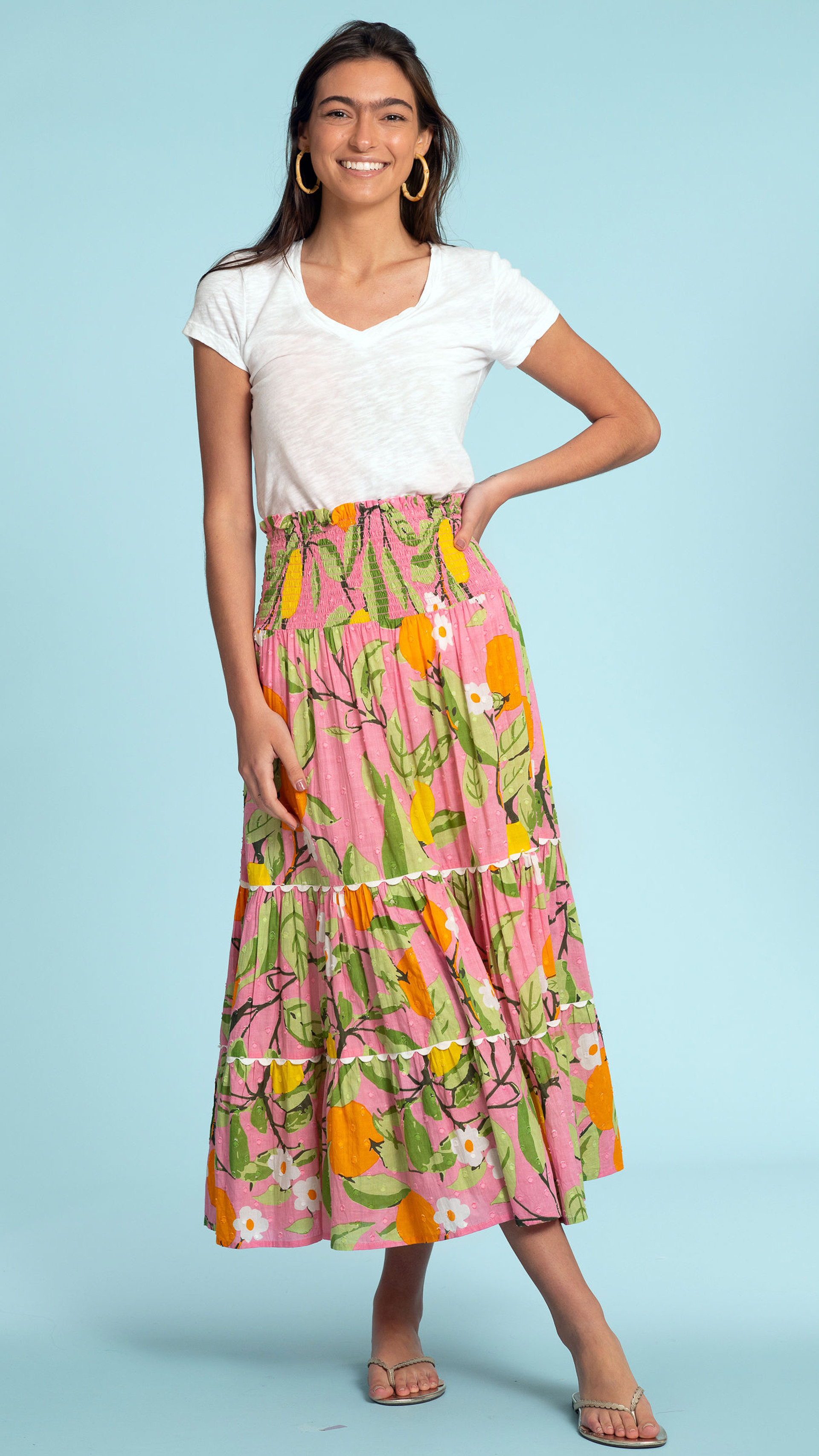 Olivia James Izzy Skirt Dress, Citrus Garden - Monkee's of Mount Pleasant