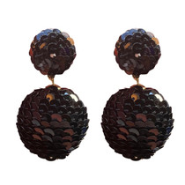 Black Sequin Lido Pom Poms Black Sequin Lido Pom Poms