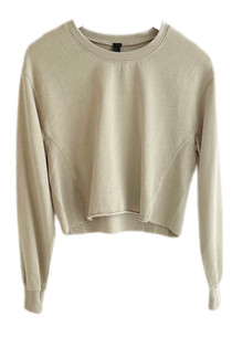Bobi Rib Mix Drop Shoulder Top, Clay Bobi Rib Mix Drop Shoulder Top, Clay