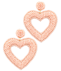 Beaded Heart, Blush Beaded Heart, Blush
