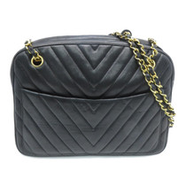 Chanel Shoulder Bag, Black Lambskin