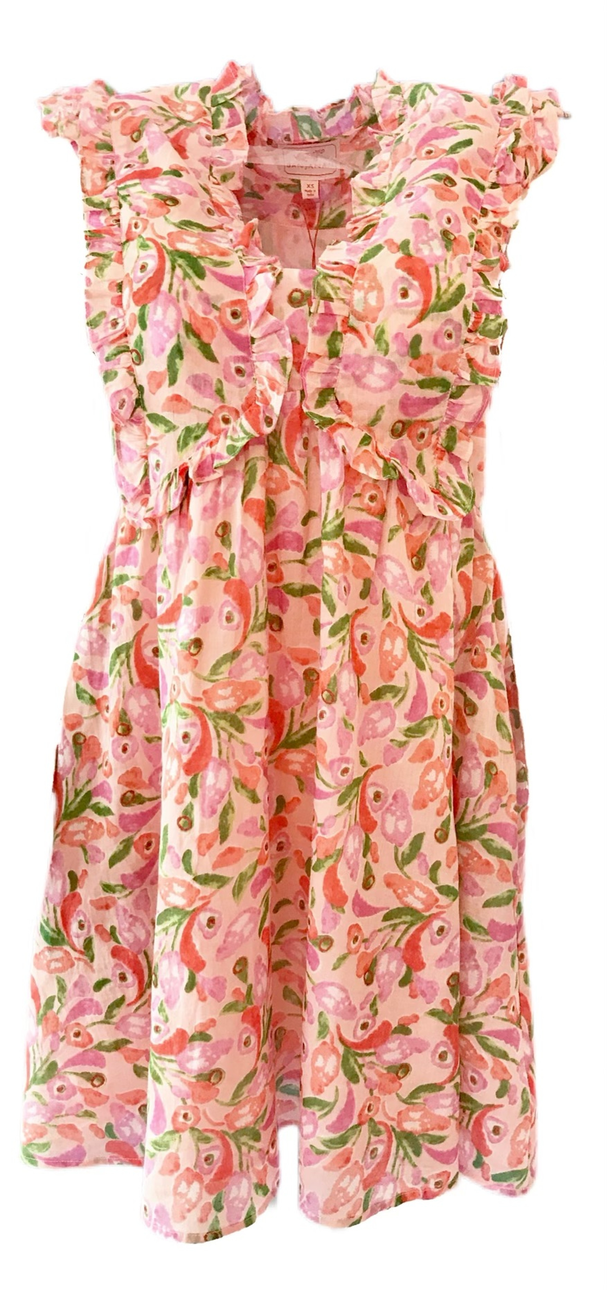 Banjanan Ellian Dress, Mini Bloom Rose - Monkee's of Mount Pleasant