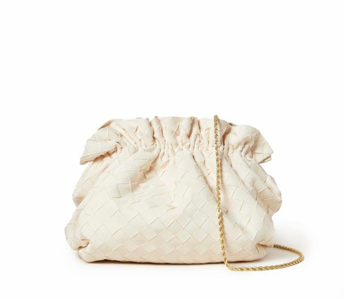 Loeffler Randall Willa Mini Cinch Clutch, Cream