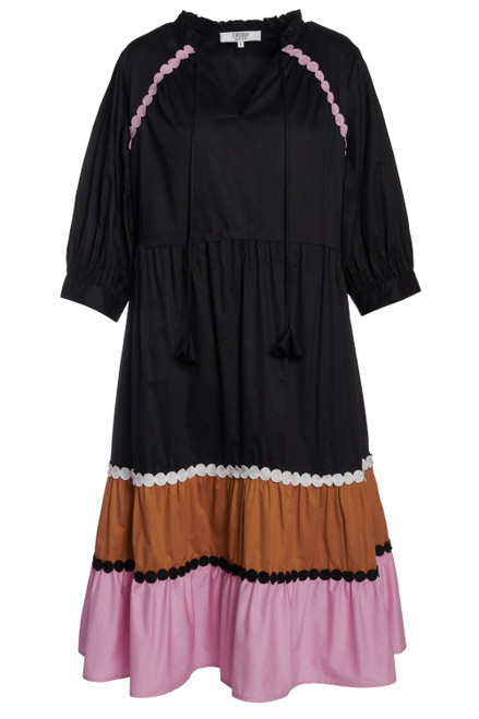 Crosby Talulah Dress, Black Colorblock