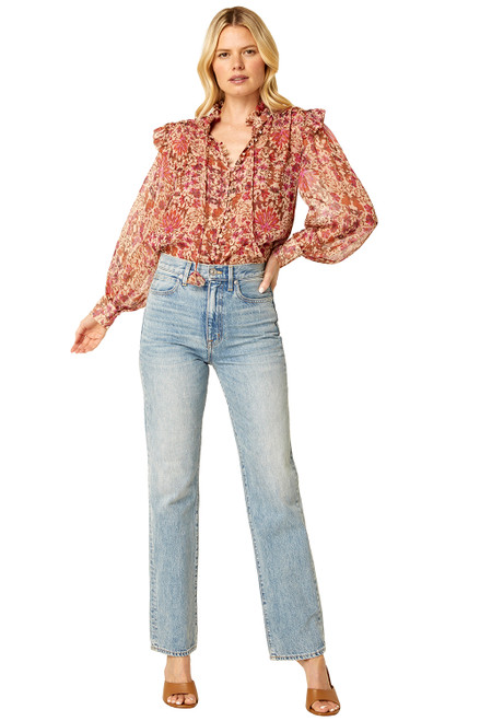 Misa Analeigh Top, Hibiscus Floral 