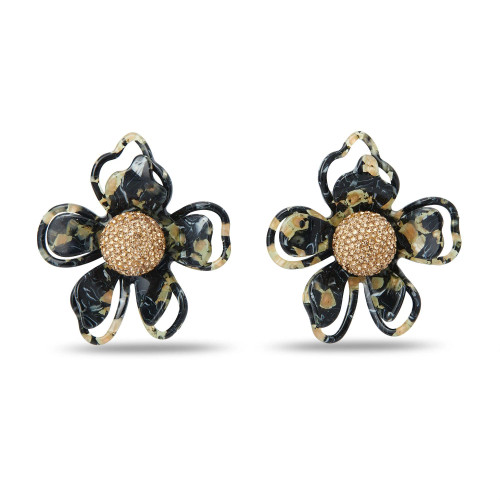 Lele Sadoughi Azalea Statement Earrings, Spotted Tort