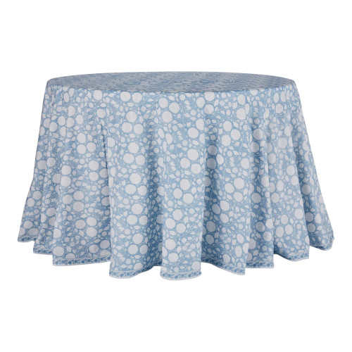 Amanda Lindroth Calypso Blue Tablecloth, Round