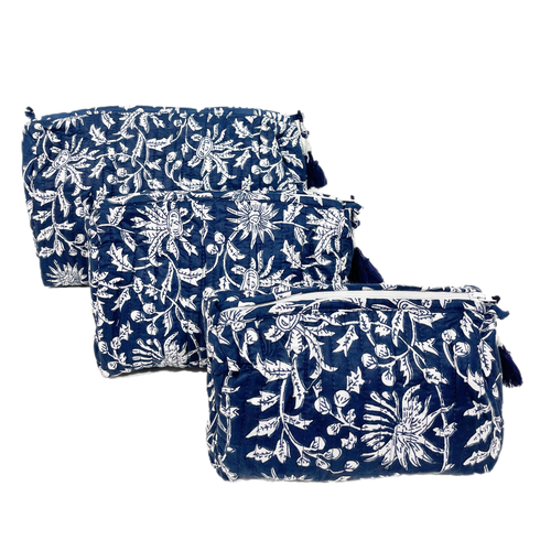 Livro Toiletry Bag Set, Navy Vines