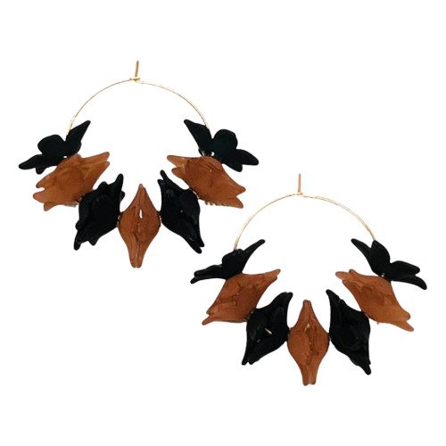 Holst & Lee Bouquet Earrings, Tan Black