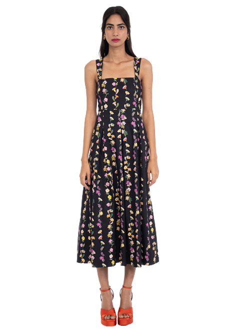 Banjanan Ophelia Dress, Floral Onyx