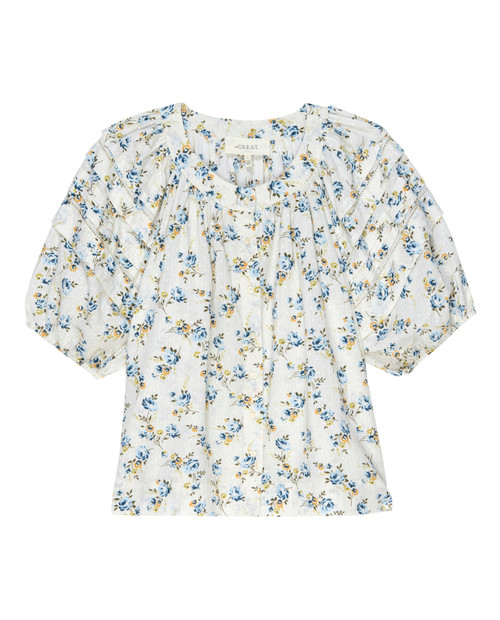 The Great Carriage Top, Cream Kerchief Rose Print