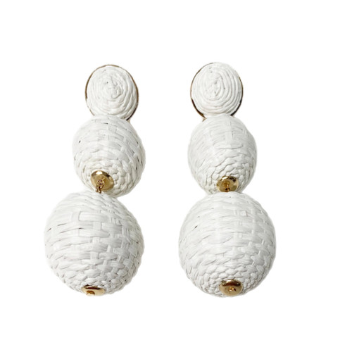 Buy Her Lab | Rattan Straw Earring Handmade Boho Round Circle Ball Wicker  Braid Woven Disc Drop Earrings at Amazon.in