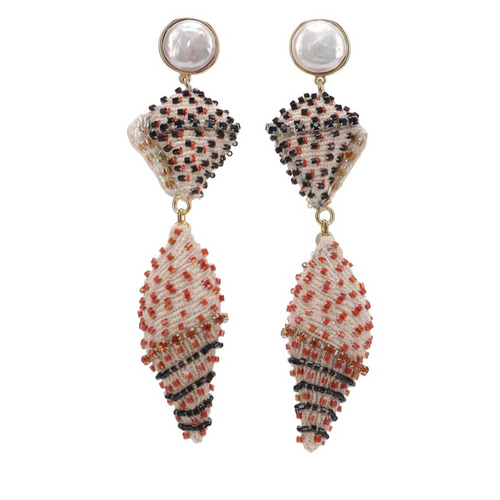 Mignonne Gavigan Serafina Shell Earrings, Neutral 