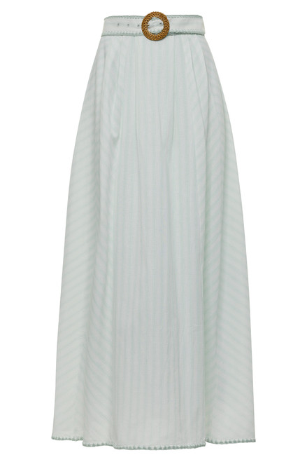 Anna Cate Mimi Skirt, Mint Aqua Stripe