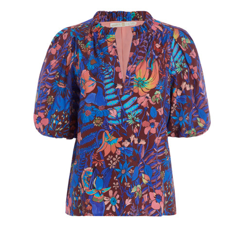 Marie Oliver Ambrose Top, Peacock Floral 