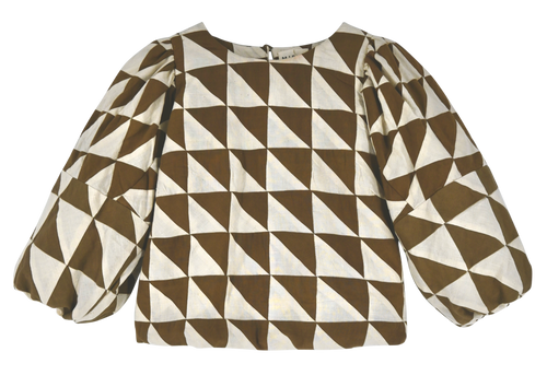 Mirth Santanyi Top, Tannin Ecru Patchwork 