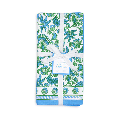 Hampton Floral Block Print Napkin Set