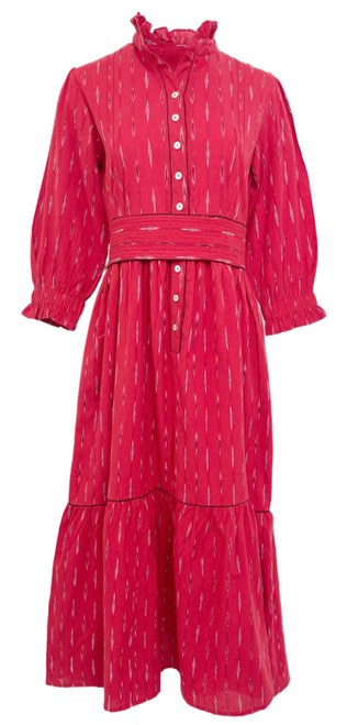 Daydress Colette Dress, Red Ikat