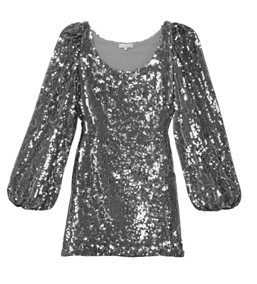byTiMo Sequins Mini Dress, Silver