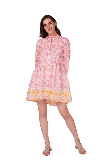 Ro's Garden Deauville Short Dress, Pink Ostia 