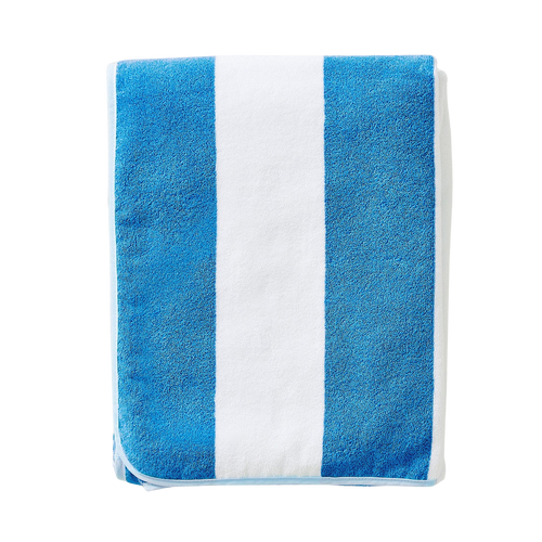 Weezie Beach Towel, Royal Blue Stripe