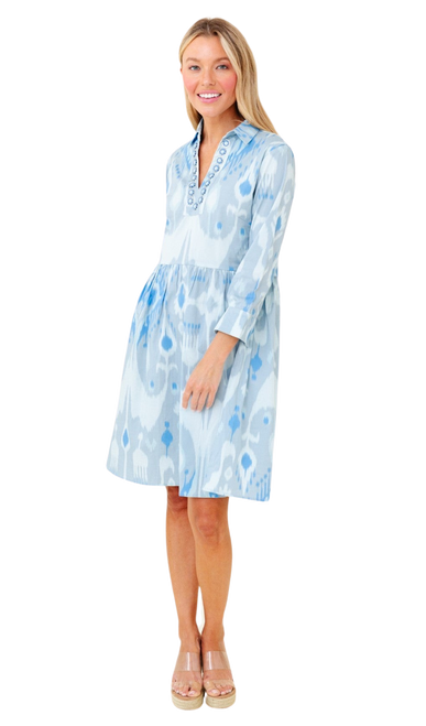 Sheridan French Lucy Dress, Coastal Ikat