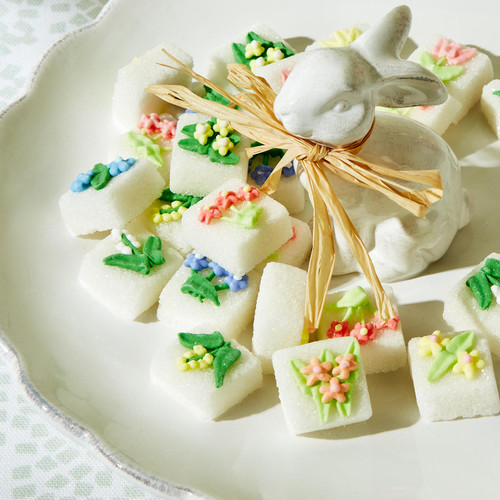 Pretty Sweet Hand-Decorated Sugar Cubes, Blues