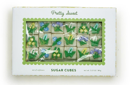 Pretty Sweet Hand-Decorated Sugar Cubes, Blues