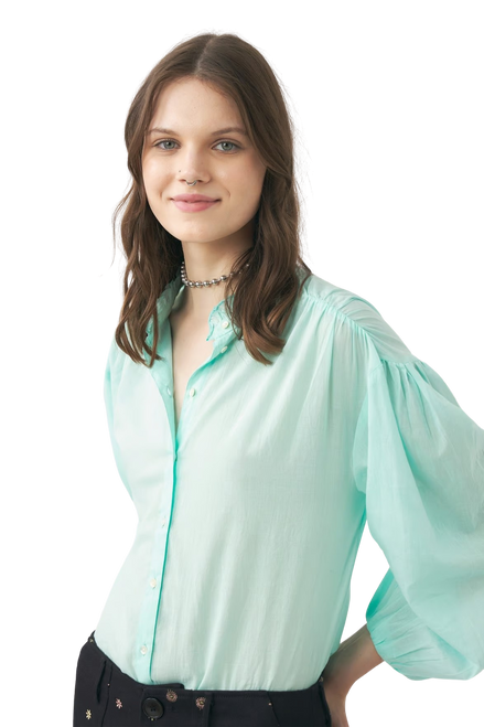 Antik Batik Anna Blouse, Aqua