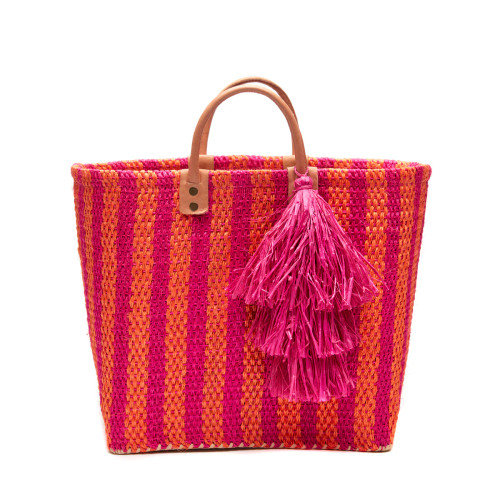 Mar Y Sol Lido Tote, Pink Mango