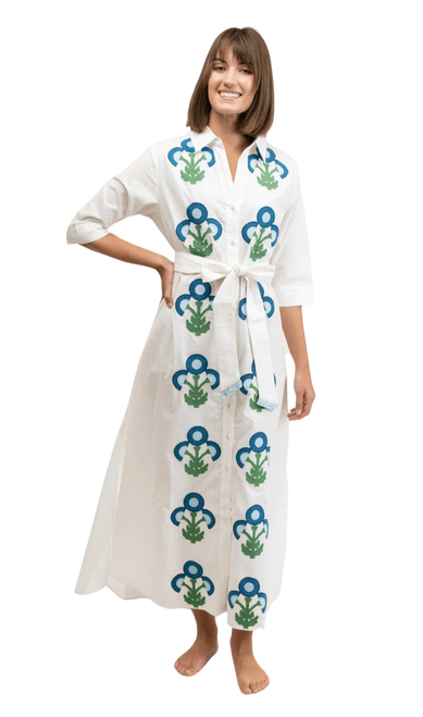 Beau & Ro Eloise Dress, Big Bloom White