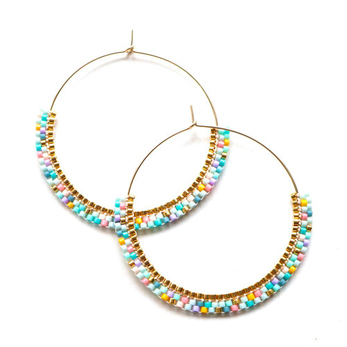 Bunny Shapiro Half Moon Hoops, Laurel 