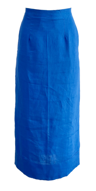 LJC Ivy Linen Skirt, Ocean Blue