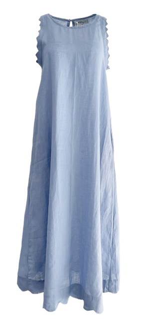 LJC Rue Linen Dress, Cornflower Blue