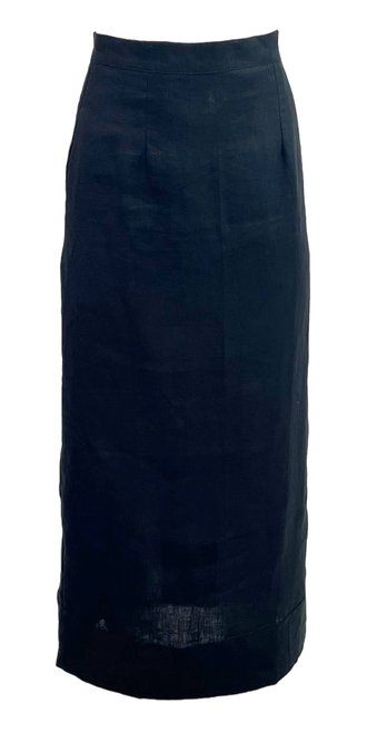 LJC Ivy Linen Skirt, Black