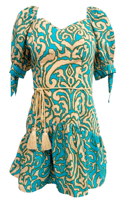 Anna Cate Emery Dress, Teal Block