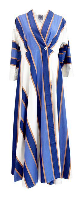 Thierry Colson Almudena Dress, Off White Blue