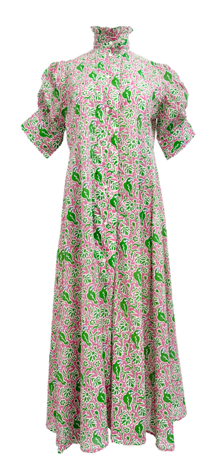 Thierry Colson Venetia Dress, Tyrian Pink Green