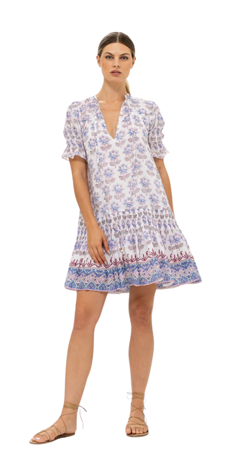 Oliphant Smocked Drop Mini, Portofino Aqua 