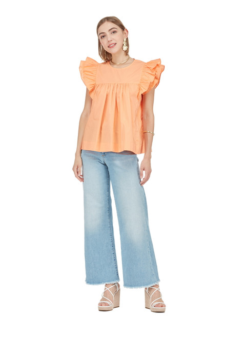 Joy Joy Ruffle Top, Peach