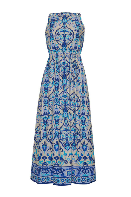 Cara Cara Colomba Dress, Damask Blue