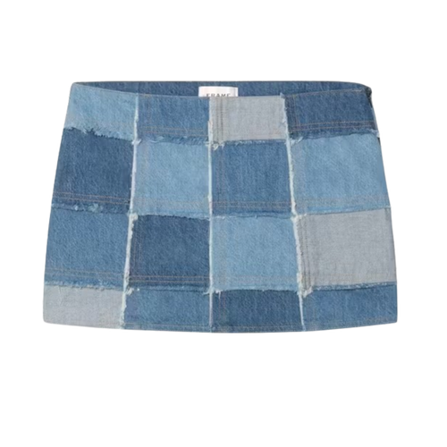 Frame 70's Patchwork Mini Skirt, Road Trip