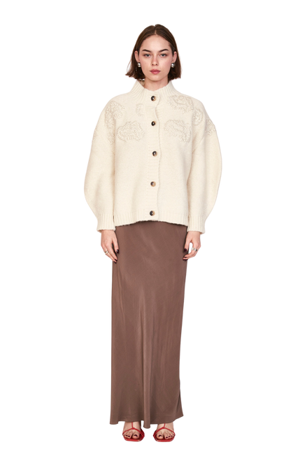 Mirth Cusco Waterlily Cardigan, Ivory