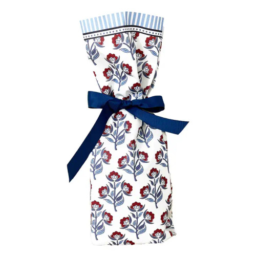 Paper Wine Bags, Red Floral