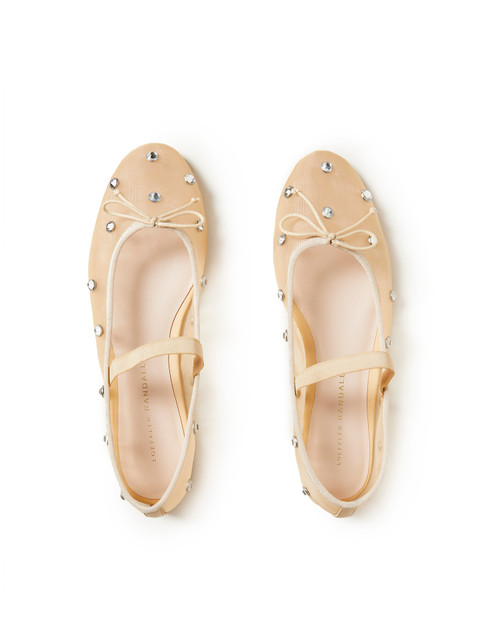 Loeffler Randall Leonie Soft Ballet Flats, Caramel Clear
