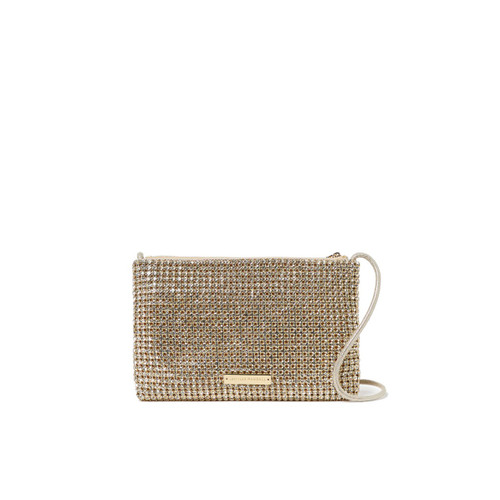 Loeffler Randall Yasmine Rhinestone Flat Clutch, Gold