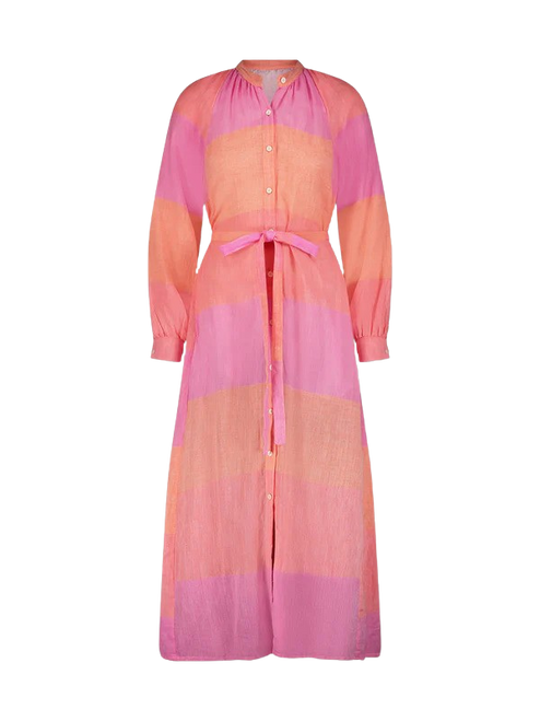 LemLem Madeda Button Up Dress, Nefas Peach
