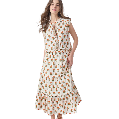Pink Chicken Malia Skirt, Small Orange Bud Pink Chicken Malia Skirt, Small Orange Bud